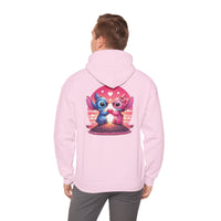 Load image into Gallery viewer, Hoodie — Cute Stitch &amp; Angel Heart Couple Graphic Pullover