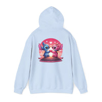 Load image into Gallery viewer, Hoodie — Cute Stitch &amp; Angel Heart Couple Graphic Pullover