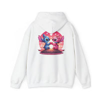Load image into Gallery viewer, Hoodie — Cute Stitch &amp; Angel Heart Couple Graphic Pullover