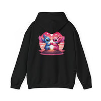 Load image into Gallery viewer, Hoodie — Cute Stitch &amp; Angel Heart Couple Graphic Pullover