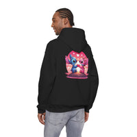 Load image into Gallery viewer, Hoodie — Cute Stitch &amp; Angel Heart Couple Graphic Pullover