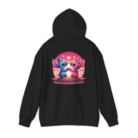Load image into Gallery viewer, Hoodie — Cute Stitch &amp; Angel Heart Couple Graphic Pullover