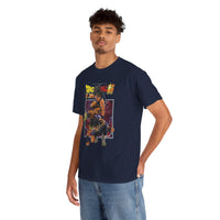 Load image into Gallery viewer, Dragon Battle Graphic Tee — Retro Anime Fighter Design