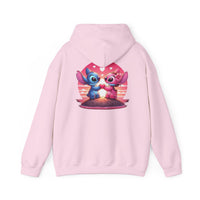 Load image into Gallery viewer, Hoodie — Cute Stitch &amp; Angel Heart Couple Graphic Pullover